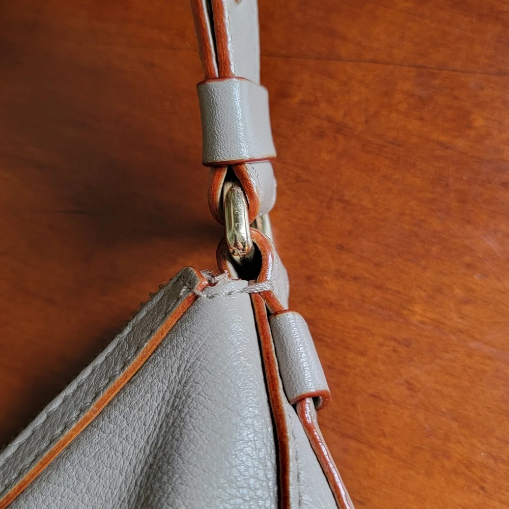 Kate Spade WKRU1137 Lori Berkshire Road Taupe Leather Hobo Bag